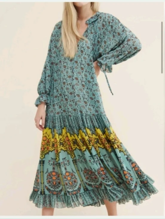 Free People Feeling Groovy Maxi Boho Dress Sz S - Picture 1 of 8